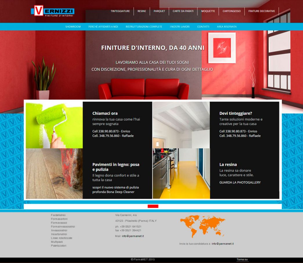 Sito web Vernizzi finiture d'interni