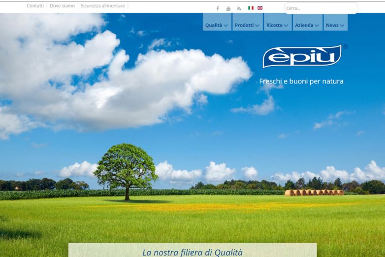 Sito web èpiùlatte.it - Padania alimenti